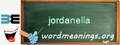 WordMeaning blackboard for jordanella